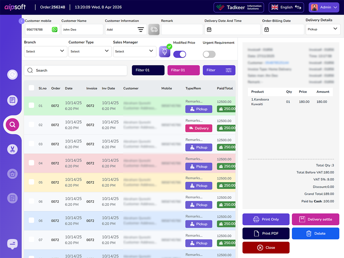 Intelligent Order Search